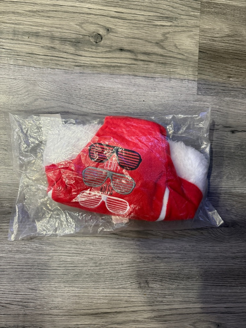 WWE Sasha Banks Red Plush Holiday Santa Hat with Sunglasses Graphic